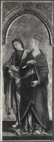Anonimo — Frediani Vincenzo di Antonio - sec. XV - San Giuliano e santa Caterina d'Alessandria — particolare